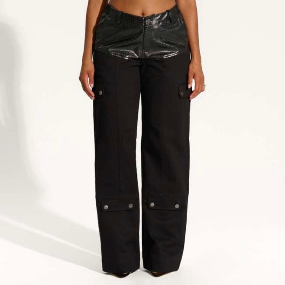 NWT Naked Wardrobe Croc Cargo Denim Jeans